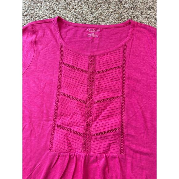 TALBOTS Short Sleeve, Hot Pink, Shirt, size 2XP (Petite), - Picture 4 of 8